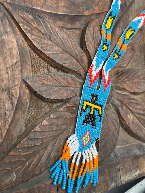 Vintage Blue Thunder bird beaded