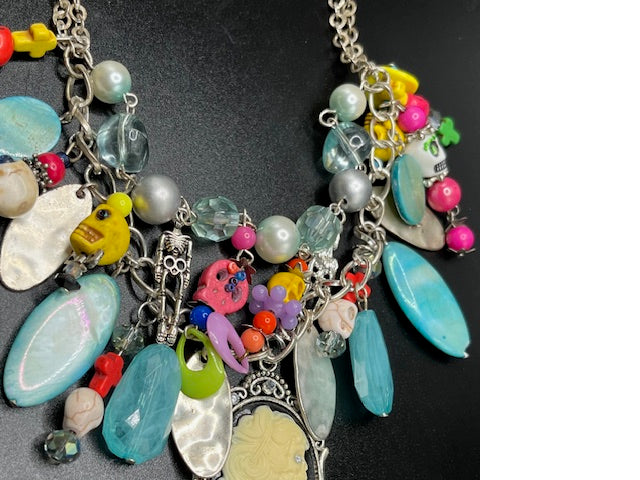 Spring color Day of the Dead Necklace
