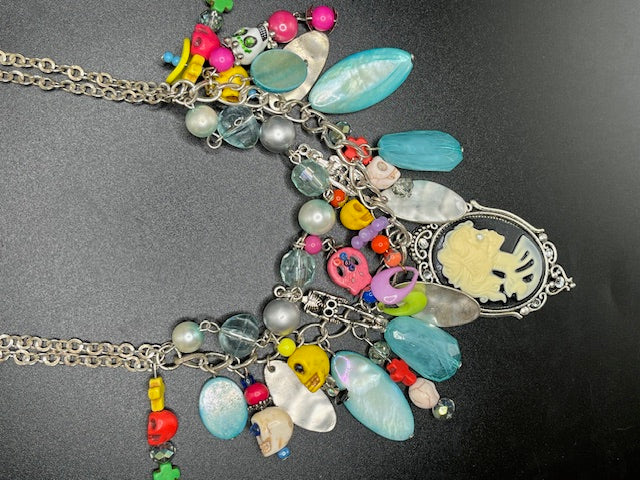 Spring color Day of the Dead Necklace