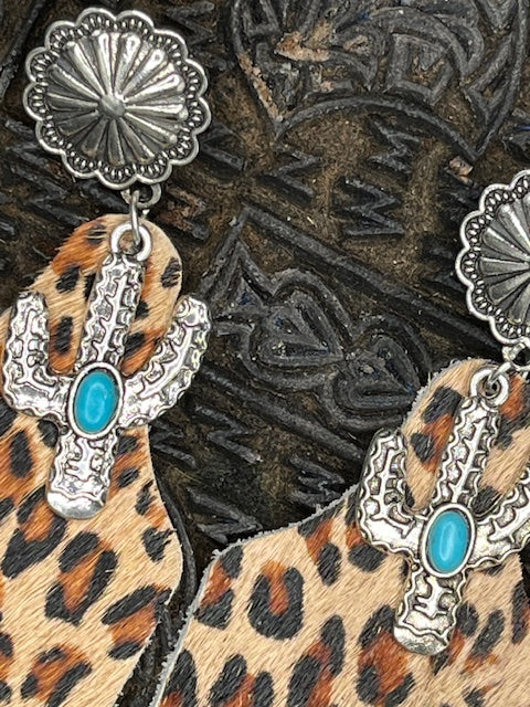 Cowhide Hair on Earring