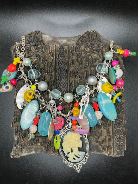 Spring color Day of the Dead Necklace