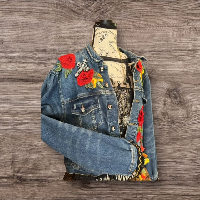Day of Dead Jean Jacket