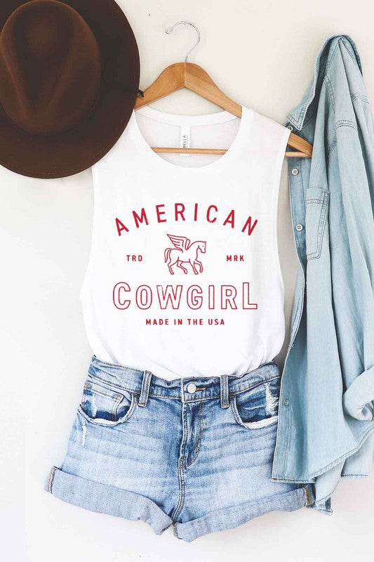 American cowgirl graphic t shirt western