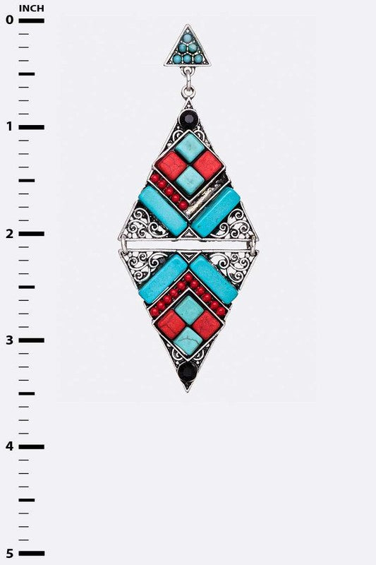 Iconic Stone Pave Western Earrings