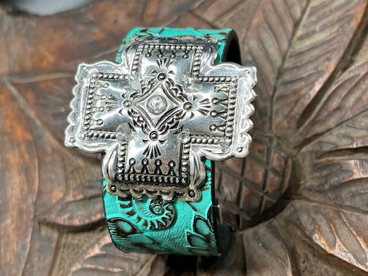 Concho Bling cross bracelet 