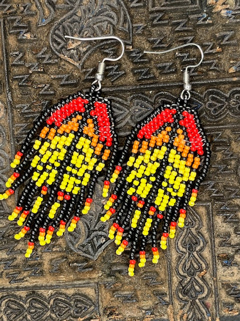 Fall Color Beaded Earring