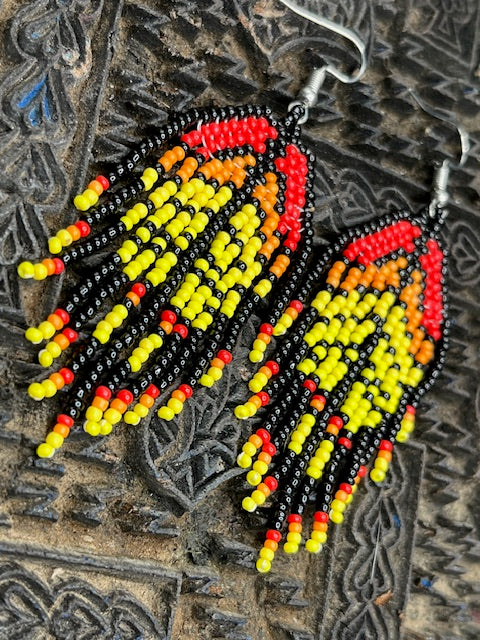 Fall Color Beaded Earring