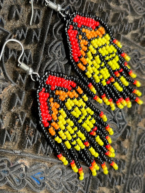 Fall Color Beaded Earring