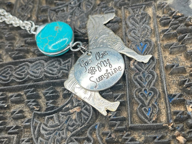 Silver Plate Horse necklace