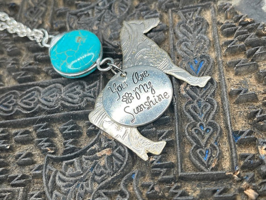 Silver Plate Horse necklace