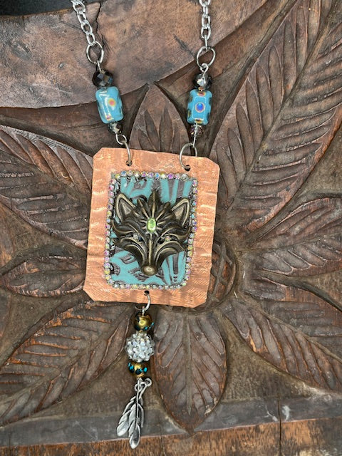 Brass Fox Necklace