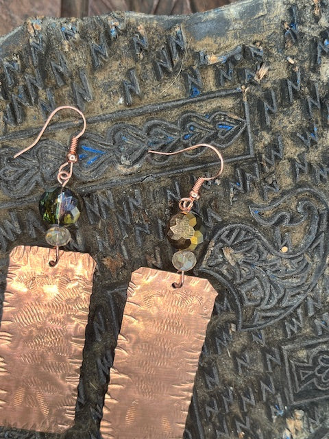 Hand Forged Copper Earrings