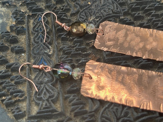 Hand Forged Copper Earrings