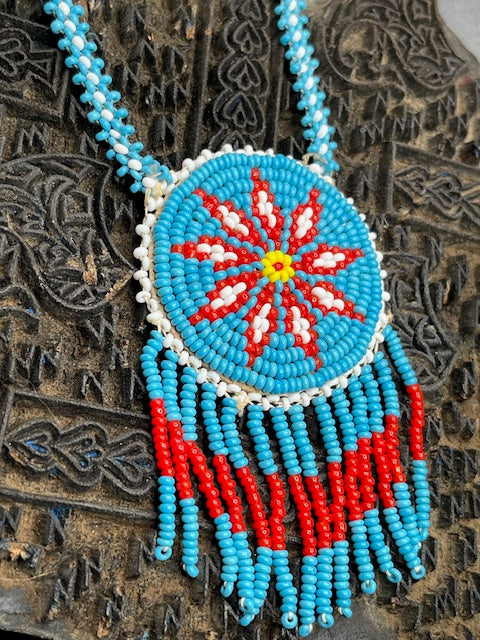 Blue Tribal beaded Star