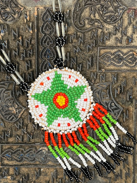 Green  Beaded Tribal Star