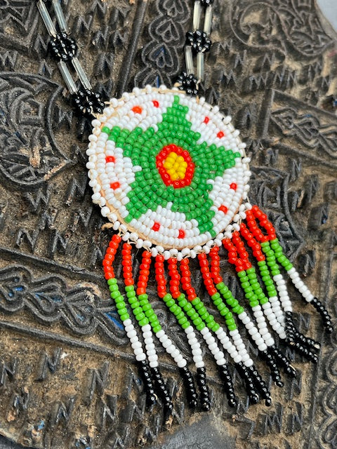 Green  Beaded Tribal Star