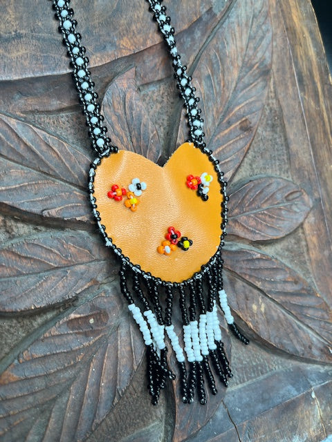 Beaded Heart  medicine pouch regalia