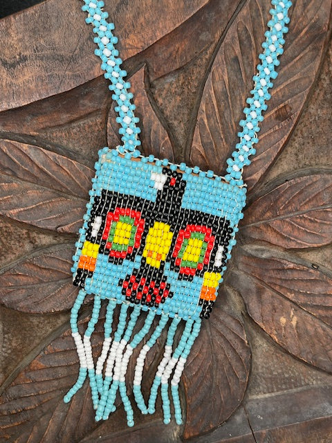 Vintage Beaded Eagle Medicine Pouch