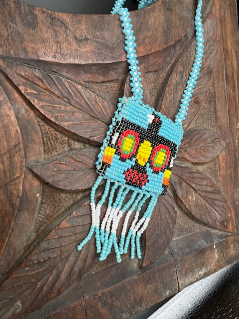 Vintage Beaded Eagle Medicine Pouch
