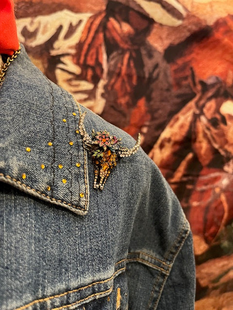 Highlander cow denim