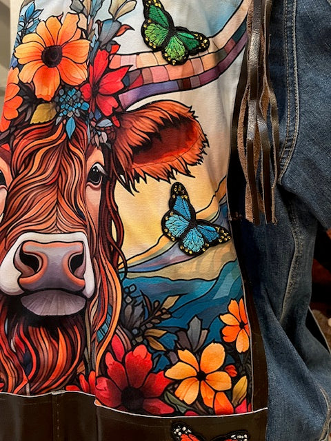Highlander cow denim