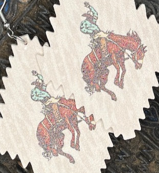Buck-a-roo Leather Earring