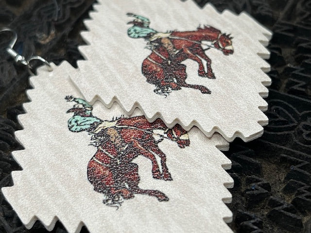 Buck-a-roo Leather Earring