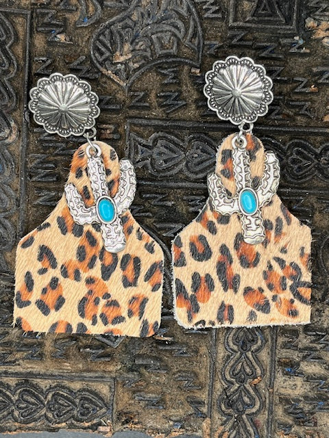 Cowhide Hair on Earring