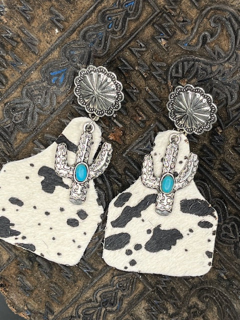 Cowhide  Hair on  Earring