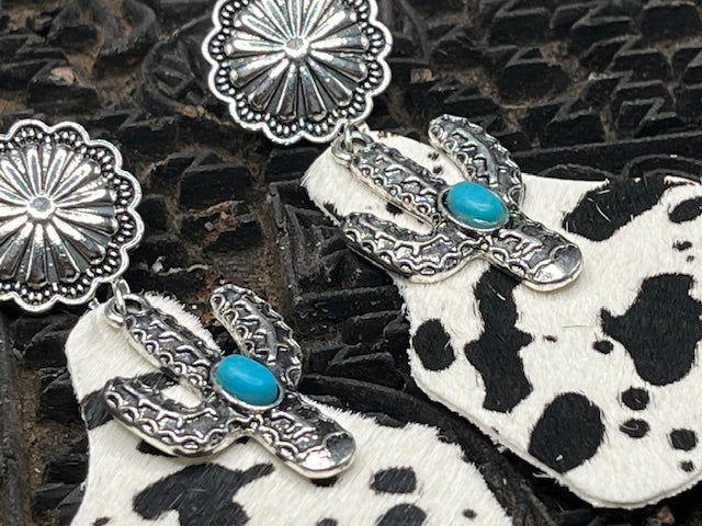 Cowhide  Hair on  Earring