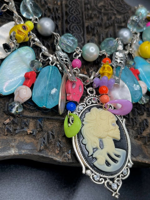 Spring color Day of the Dead Necklace