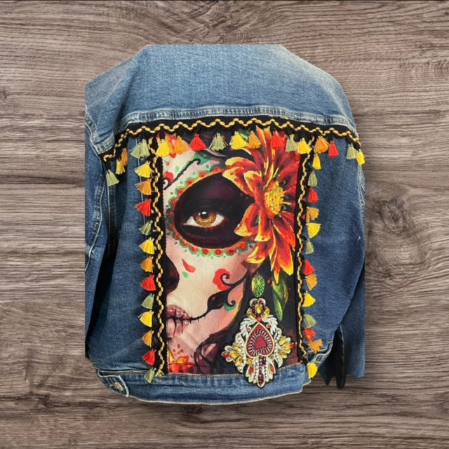 Day of Dead Jean Jacket