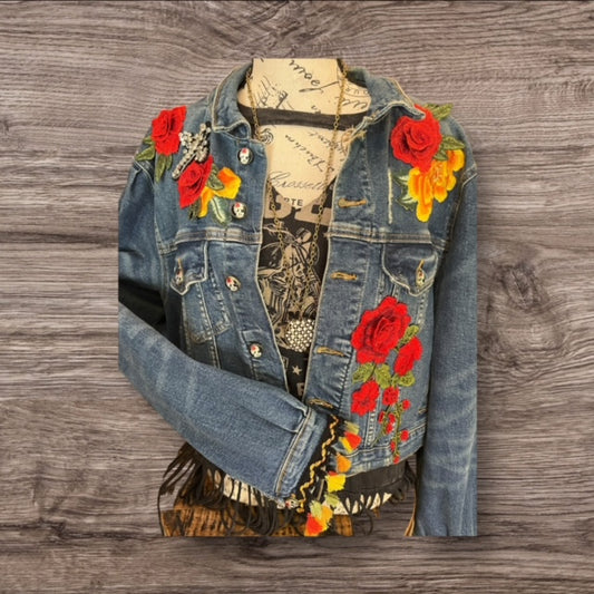 Day of Dead Jean Jacket