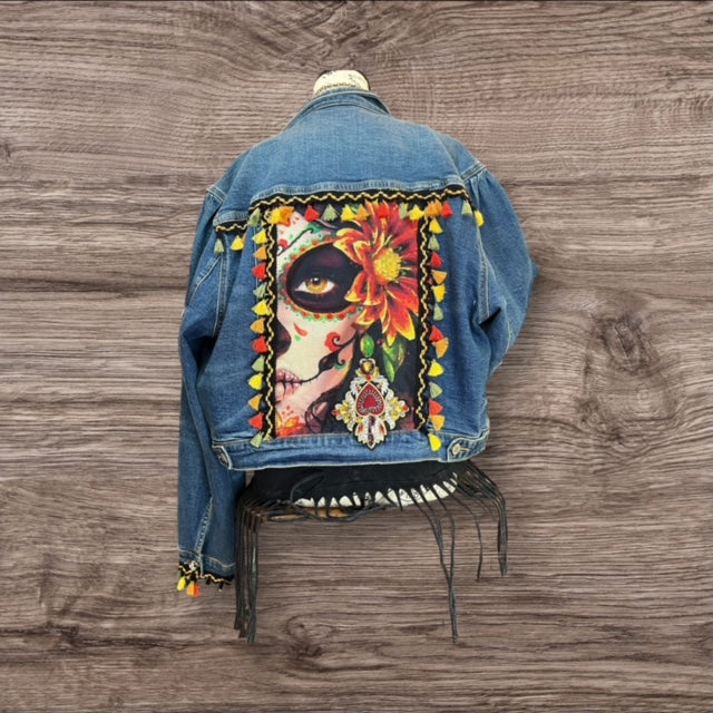 Day of Dead Jean Jacket